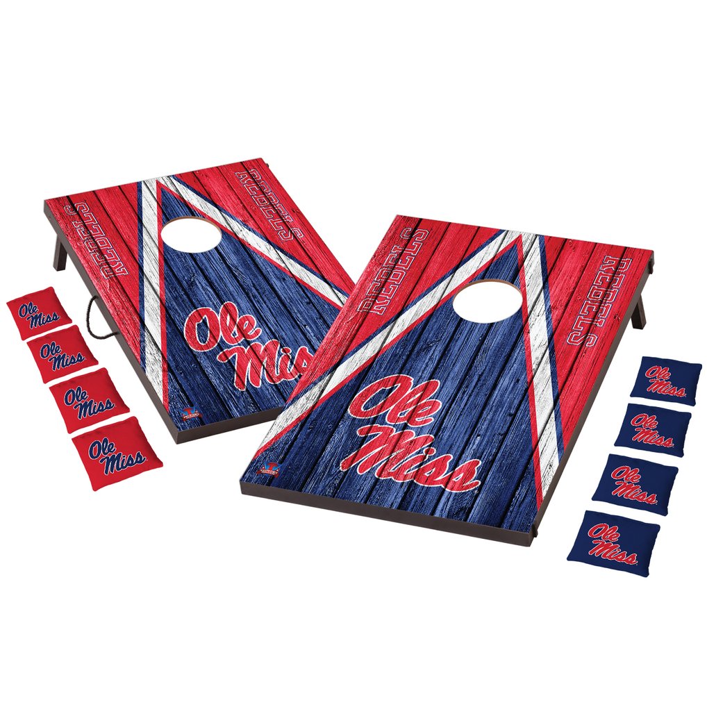 Ole Miss Rebels Victory Tailgate 2' x 3' Weathered Cornhole Board Set