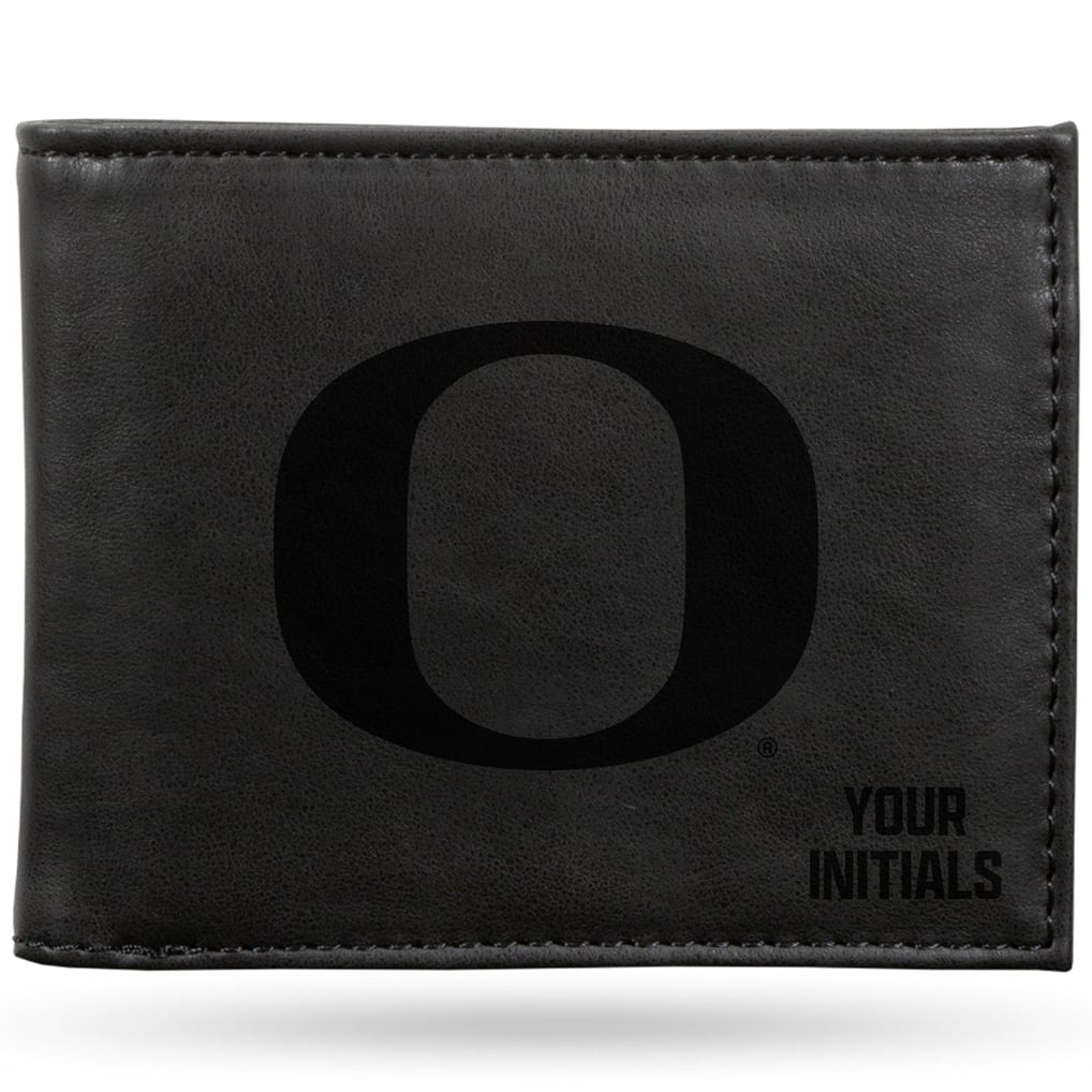 Oregon Ducks Personalized Billfold Wallet - Black