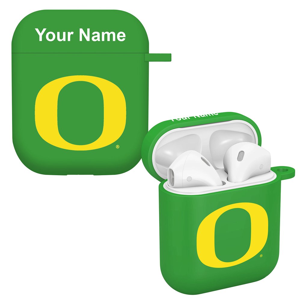 Oregon Ducks Personalized AirPods Case Cover - Forest Green