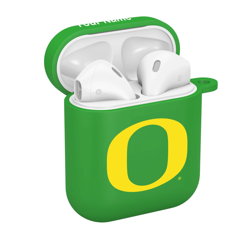 Oregon Ducks Personalized AirPods Case Cover - Forest Green