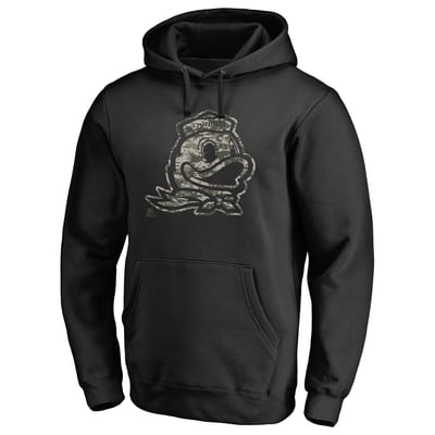 Oregon Ducks Camo Cloak Pullover Hoodie - Black