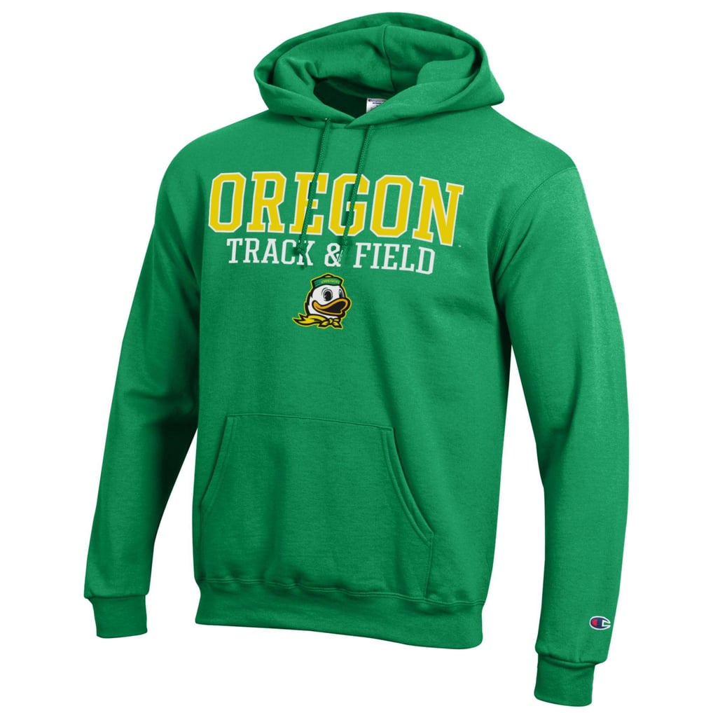  Oregon Ducks Champion Track & Field Stack Powerblend Pullover Hoodie - Green