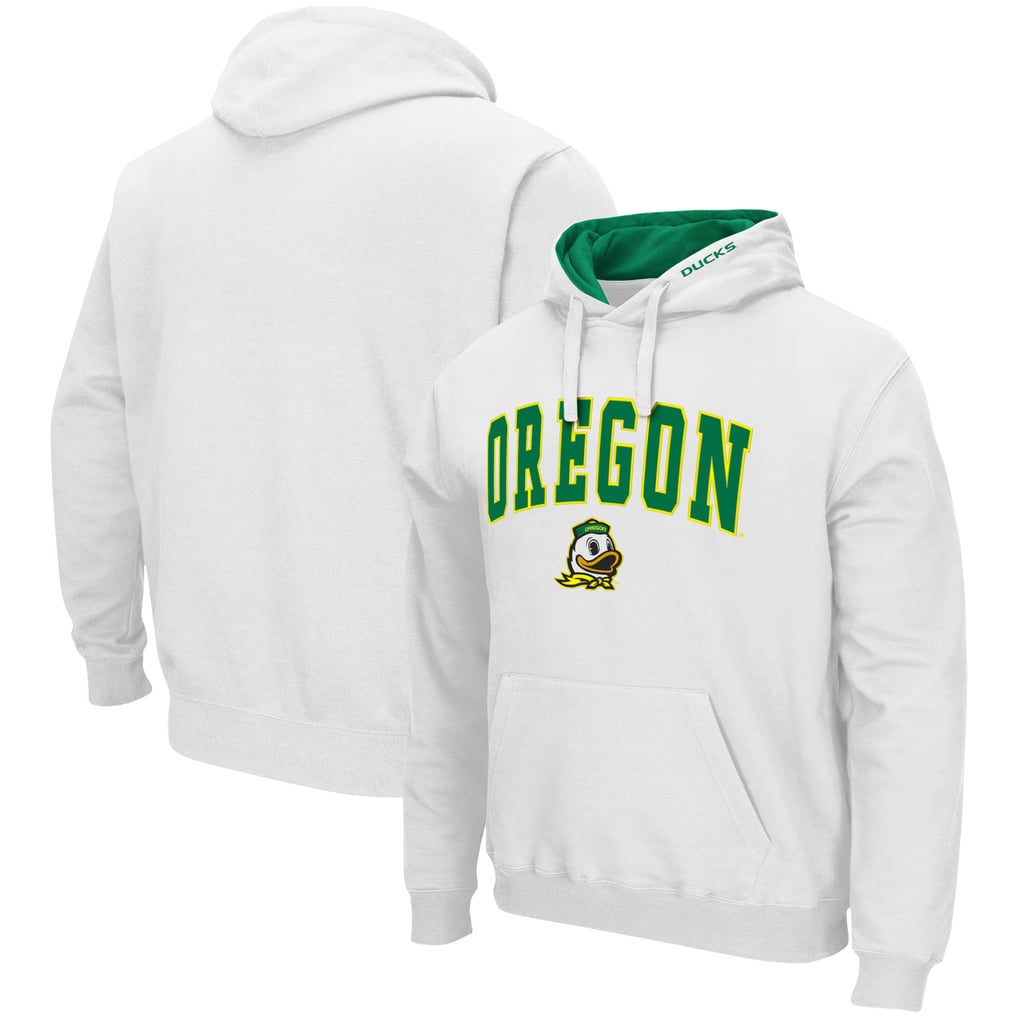 Oregon Ducks Colosseum Arch & Logo 3.0 Pullover Hoodie - White