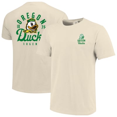 Oregon Ducks Comfort Colors Mascot Overlay T-Shirt - Cream