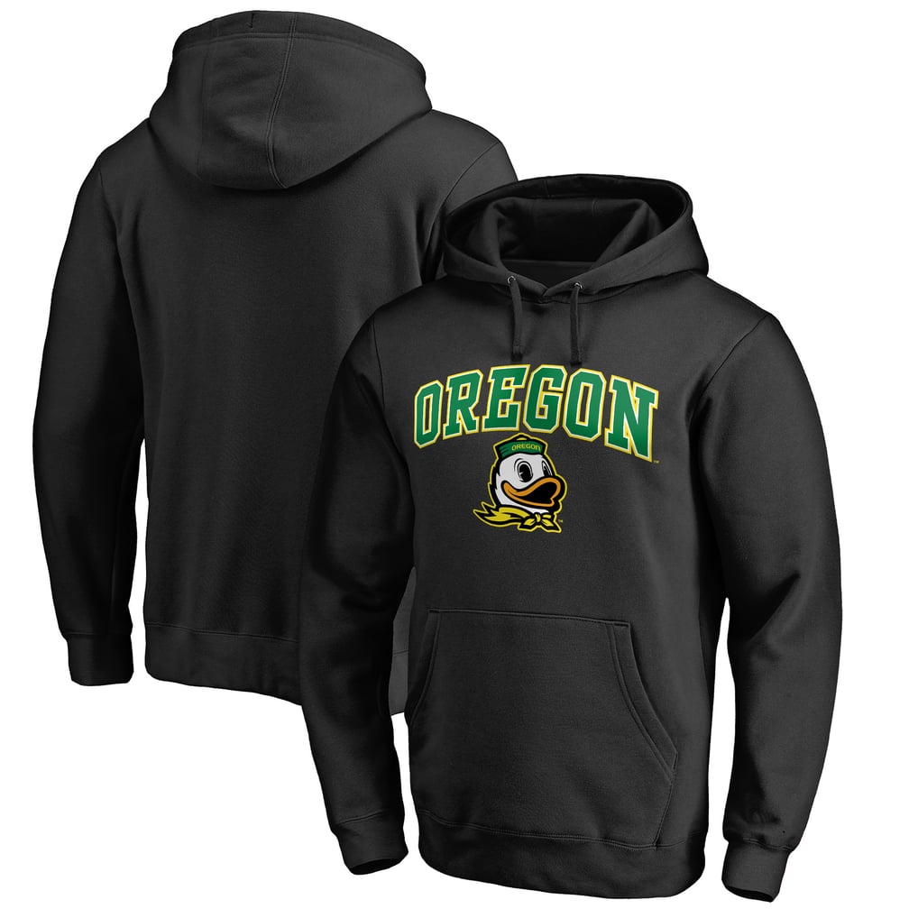 Oregon Ducks Fanatics Campus Logo Pullover Hoodie - Black