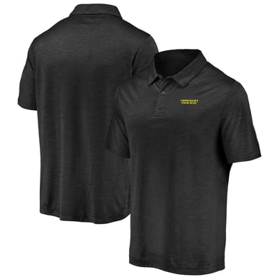 Oregon Ducks Fanatics Primary Logo Striated Polo - Charcoal