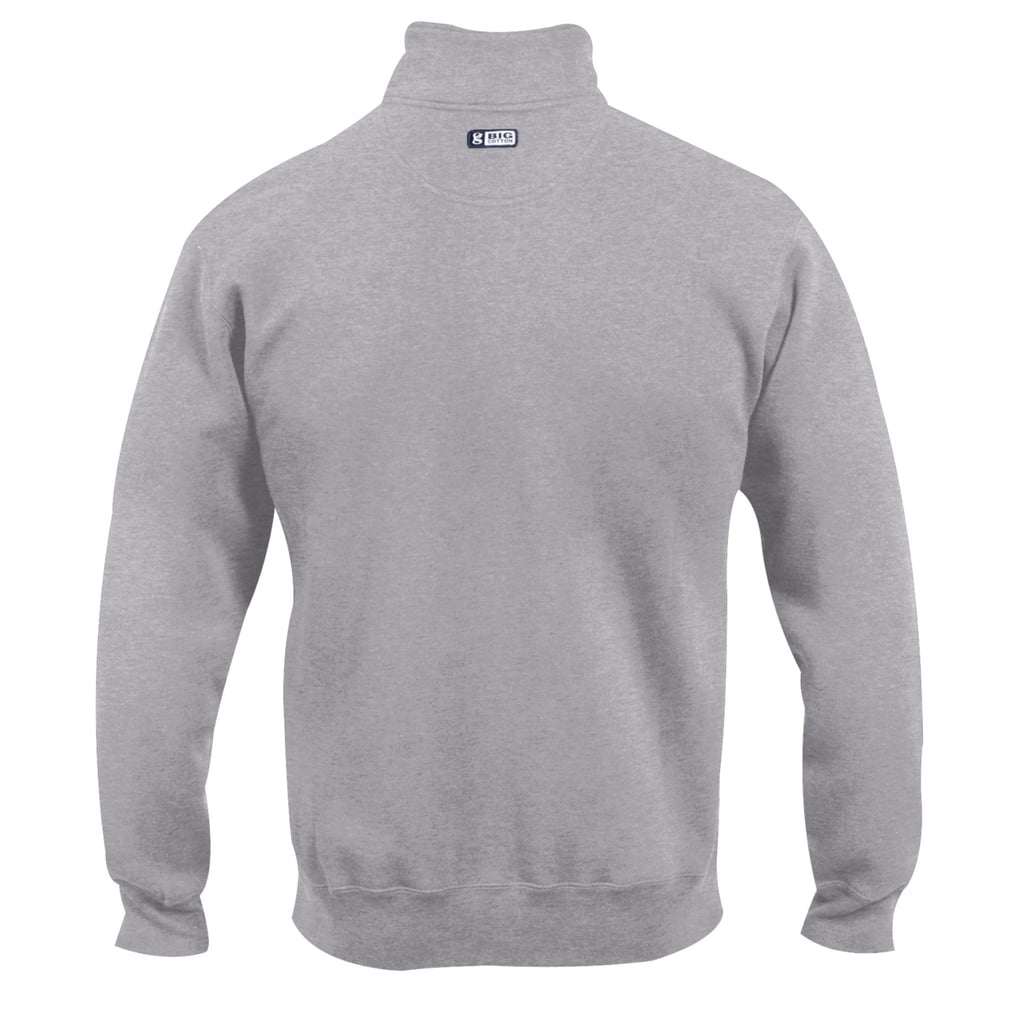 Oregon Ducks Big Cotton Quarter-Zip Pullover Sweatshirt - Gray