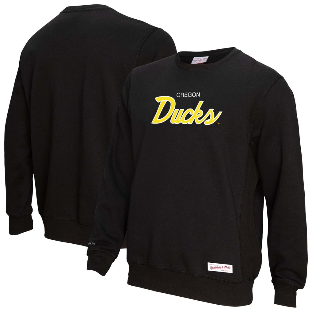  Oregon Ducks Mitchell & Ness Elite Script Pullover Sweatshirt - Black