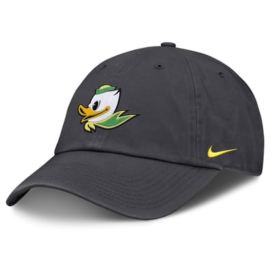 Oregon Ducks Nike Club Dri-FIT Adjustable Hat - Anthracite