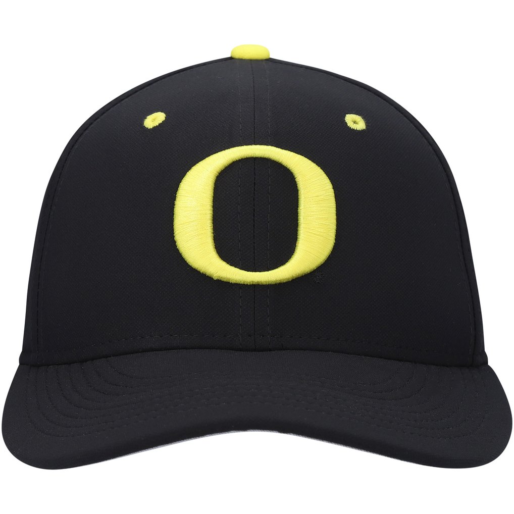 Oregon Ducks Nike Aero True Baseball Performance Fitted Hat - Black