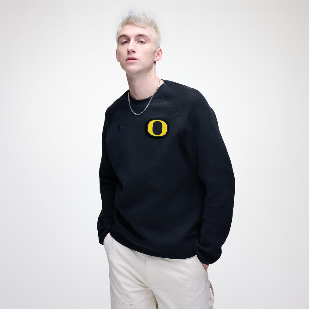 Oregon Ducks Nike Tech Fleece Raglan Sweatshirt - Black