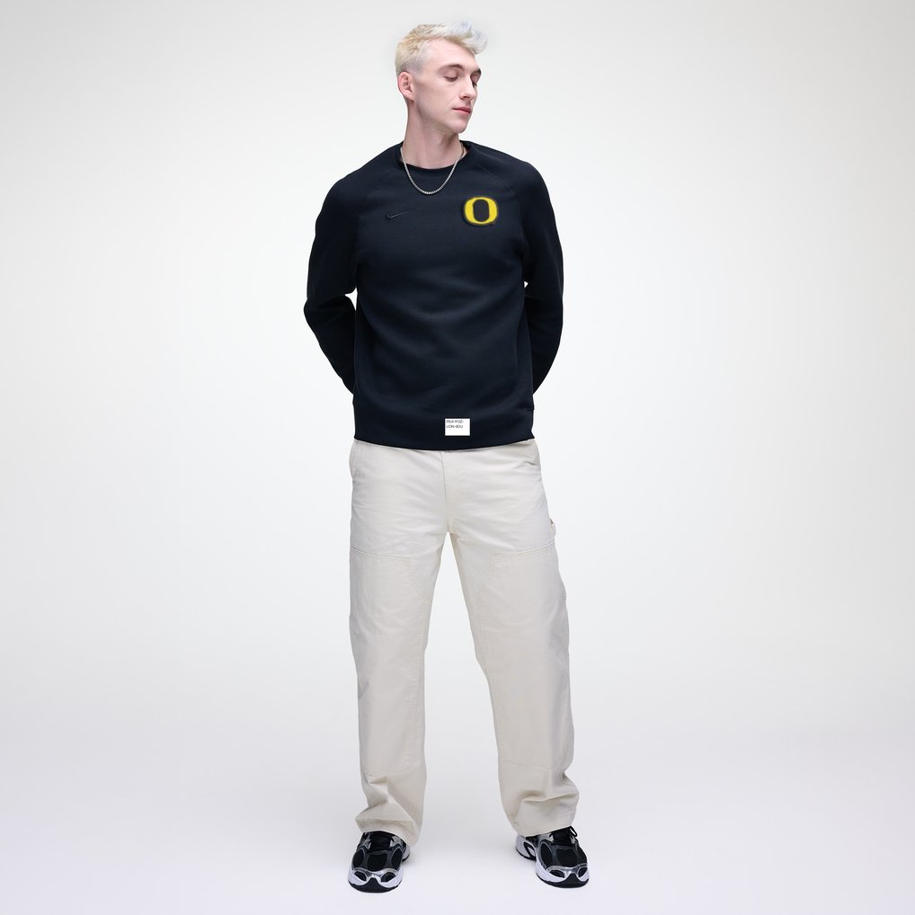 Oregon Ducks Nike Tech Fleece Raglan Sweatshirt - Black