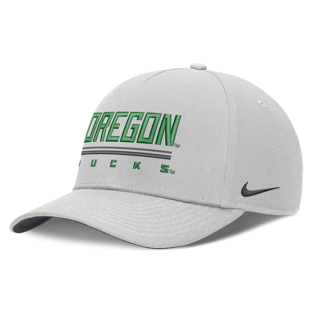  Oregon Ducks Nike 2026 Sideline Dri-FIT Rise Adjustable Hat - Gray