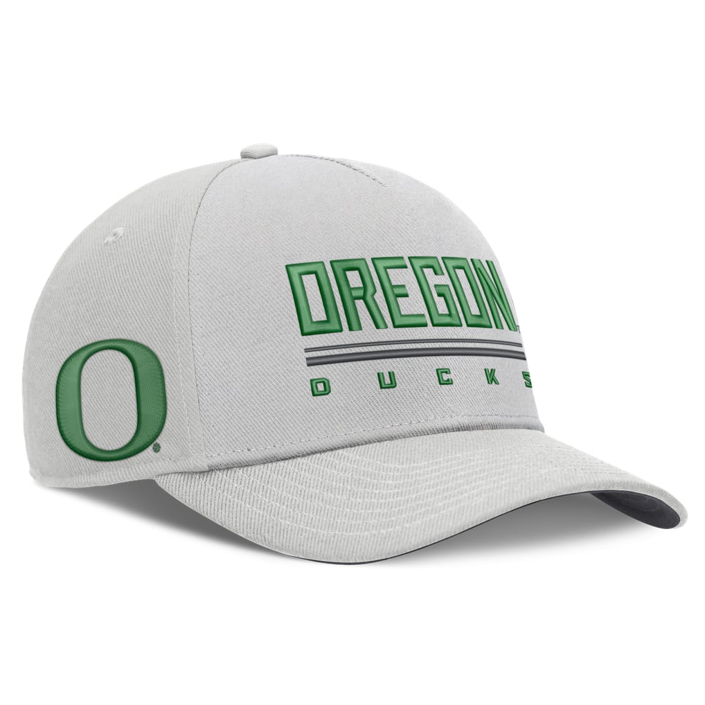  Oregon Ducks Nike 2026 Sideline Dri-FIT Rise Adjustable Hat - Gray