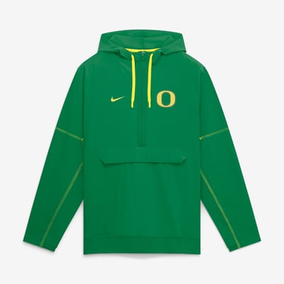 Oregon Ducks Nike 2026 Sideline Anorak Half-Zip Hooded Jacket - Green