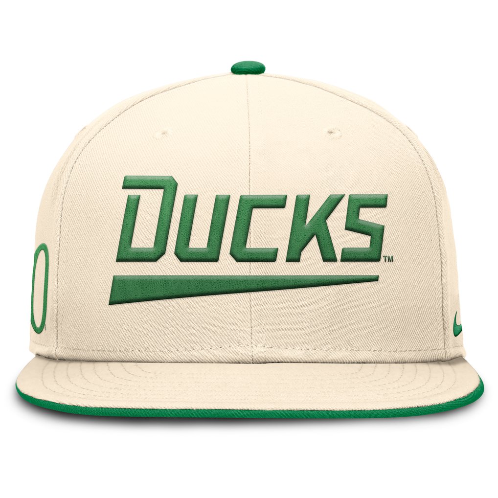 Oregon Ducks Nike 2026 Primetime Natural True Fitted Hat - Natural