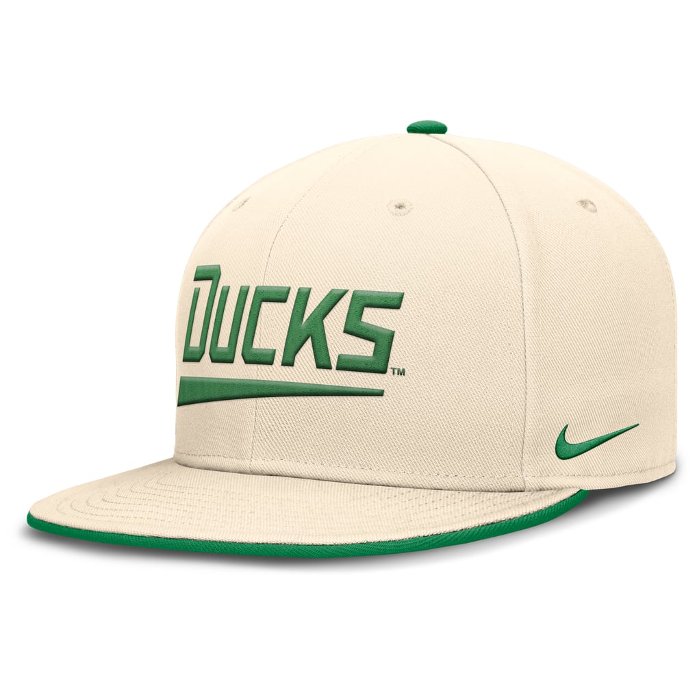 Oregon Ducks Nike 2026 Primetime Natural True Fitted Hat - Natural