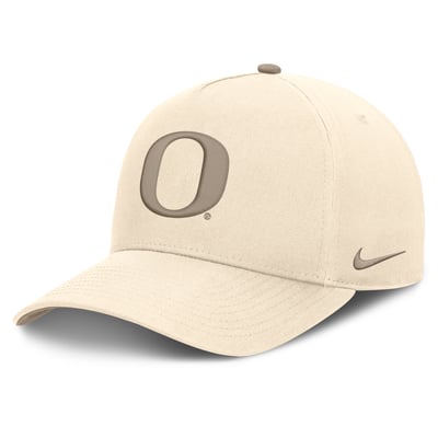 Oregon Ducks Nike Rise Adjustable Hat - Natural