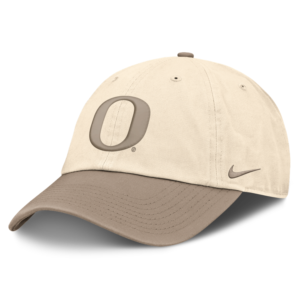 Oregon Ducks Nike Two-Tone Club Adjustable Hat - Natural/Khaki