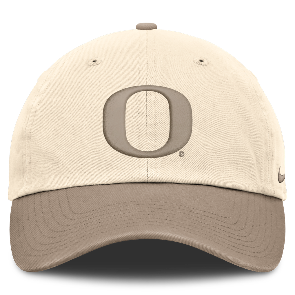 Oregon Ducks Nike Two-Tone Club Adjustable Hat - Natural/Khaki