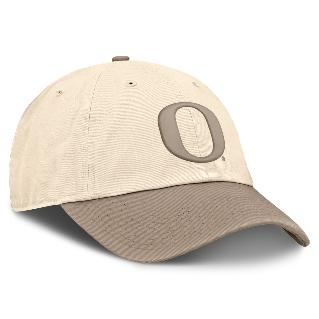 Oregon Ducks Nike Two-Tone Club Adjustable Hat - Natural/Khaki