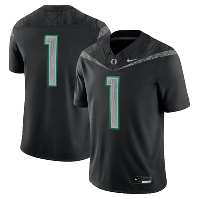 #1 Oregon Ducks Nike Game Jersey - Black