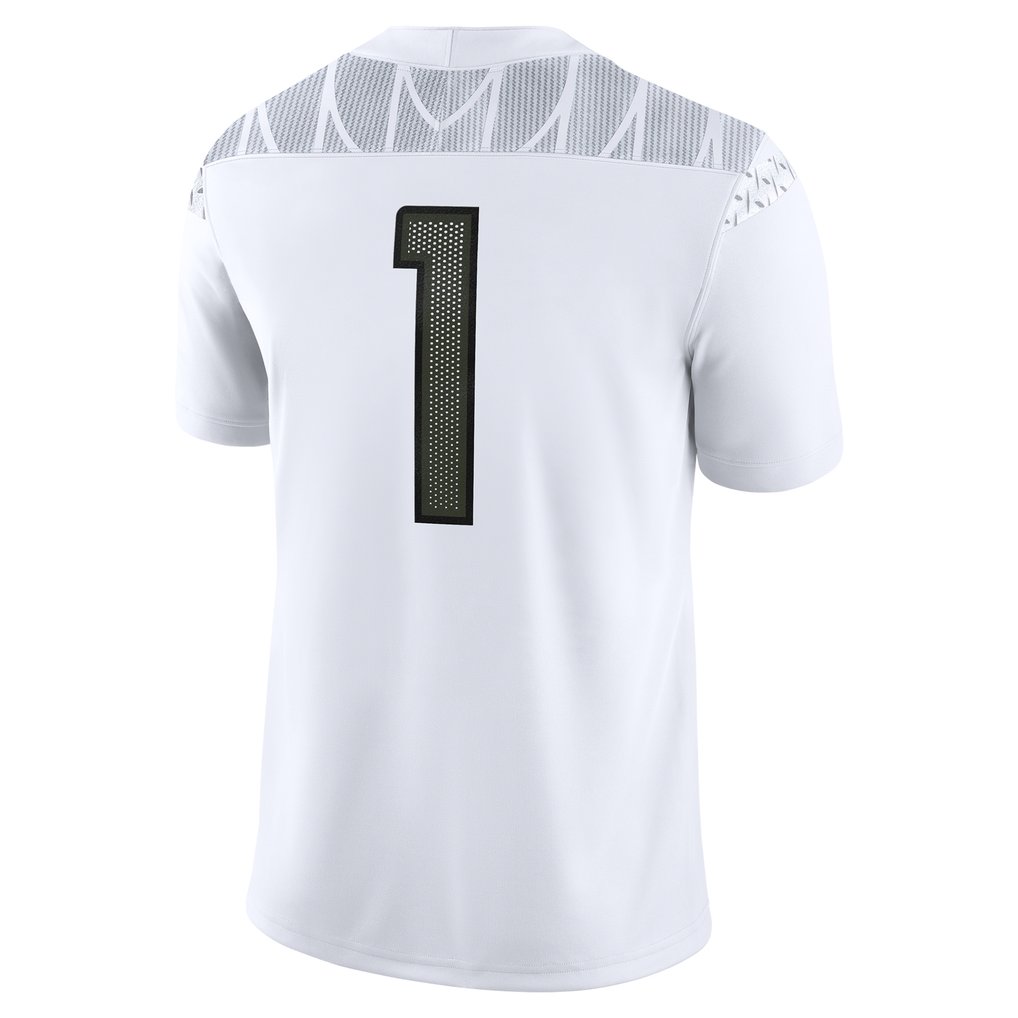 #1 Oregon Ducks Nike Game Jersey - White