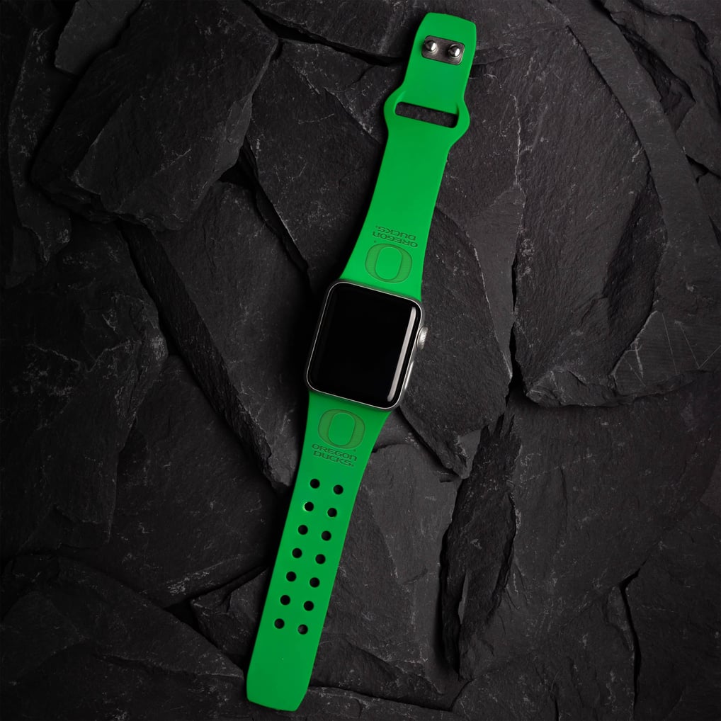 Oregon Ducks Debossed Silicone Apple Watch Band