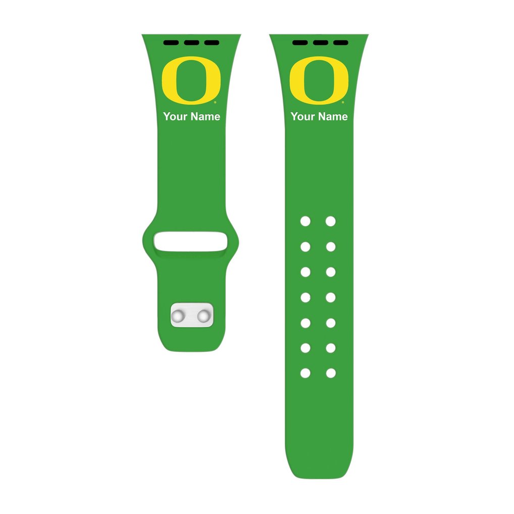 Oregon Ducks Personalized Silicone Apple Watch Band
