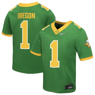 #1 Oregon Ducks Nike Toddler Vapor Fusion Alternate Jersey - Apple Green