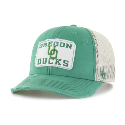 Oregon Ducks '47 Unisex Egremont Well-Worn Adjustable Trucker Hat - Green
