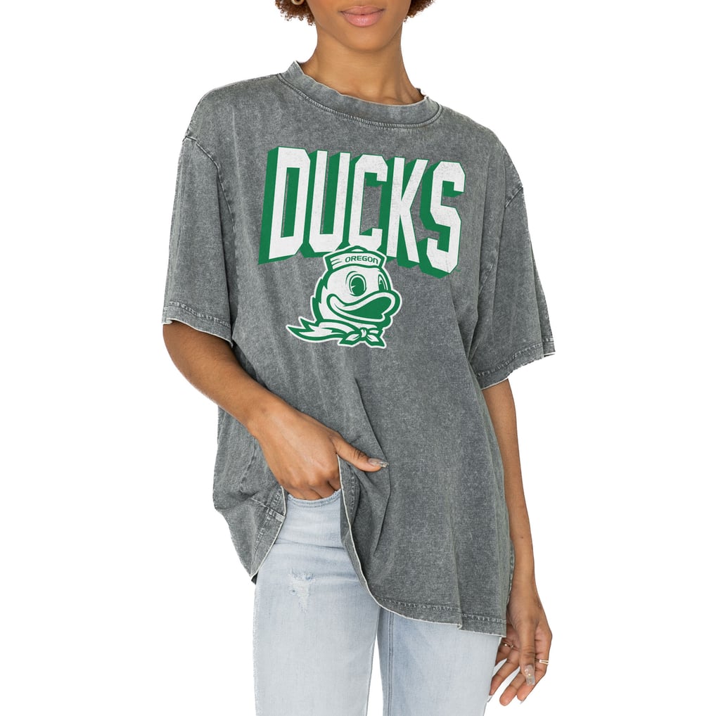 Oregon Ducks Gameday Couture Women's Solid Defense Oversized T-Shirt - Gray