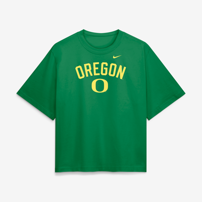  Oregon Ducks Nike Women's Arch Logo Boxy T-Shirt - Green