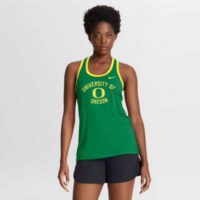 Oregon Ducks Nike Women's Uni Name Tri-Blend Dri-FIT Tank Top - Green