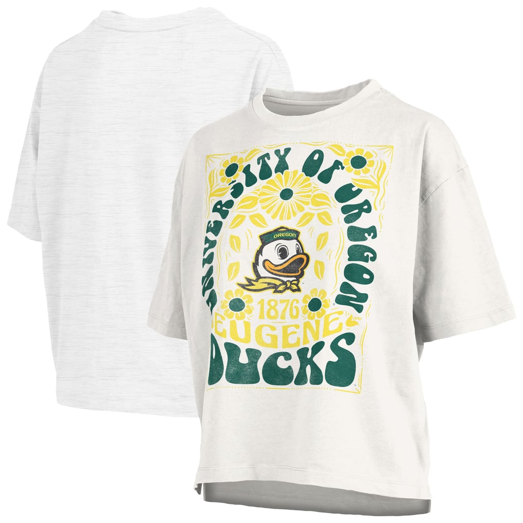 Oregon Ducks Pressbox Women's Harmony Oversized T-Shirt - White
