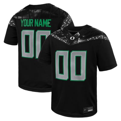 Oregon Ducks Nike Youth Replica Custom Football Jersey - Black