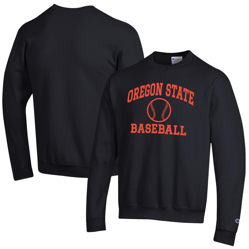  Oregon State Beavers Champion Baseball Icon Powerblend Pullover Sweatshirt - Black