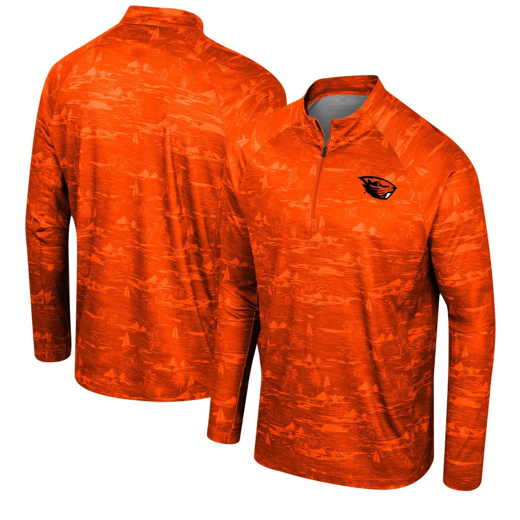 Oregon State Beavers Colosseum Carson Raglan Quarter-Zip Jacket - Orange