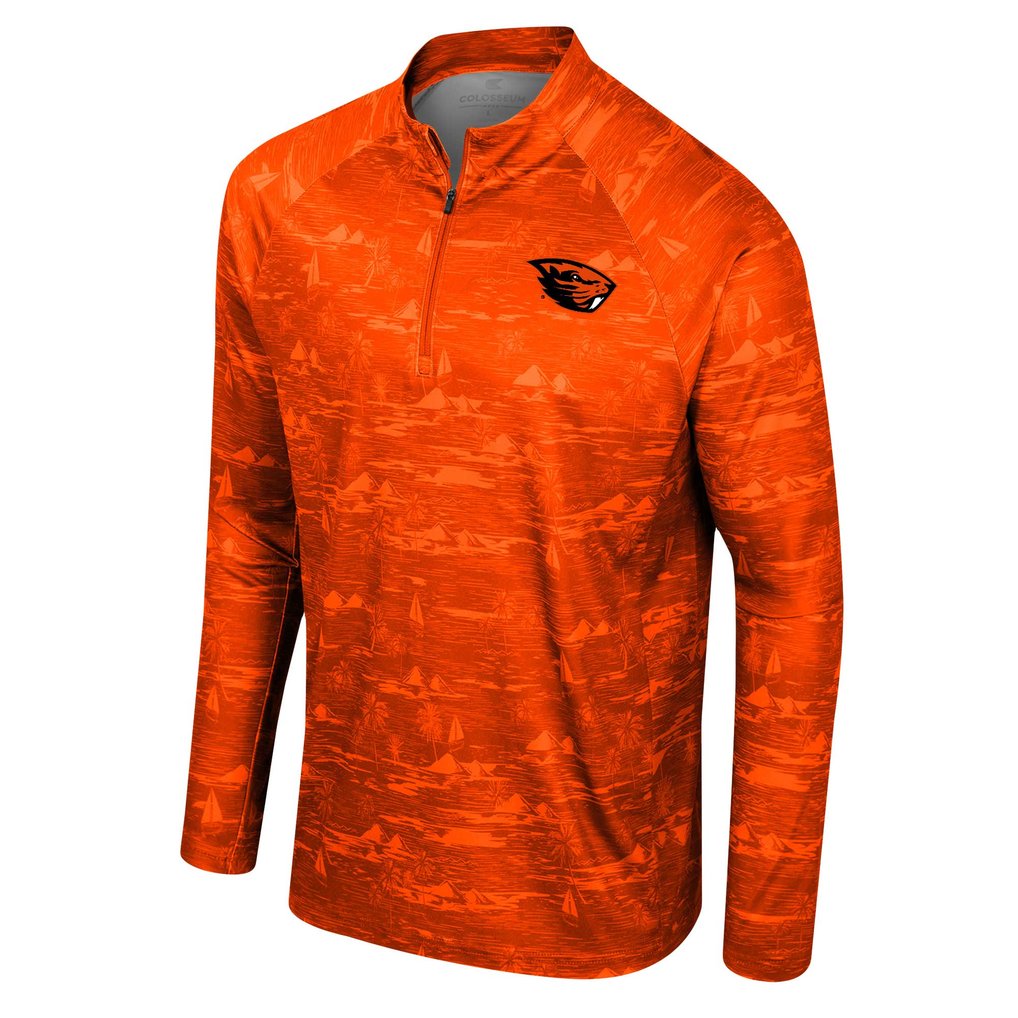 Oregon State Beavers Colosseum Carson Raglan Quarter-Zip Jacket - Orange