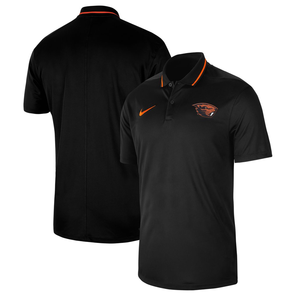  Oregon State Beavers Nike 2023 Sideline Coaches Performance Polo - Black