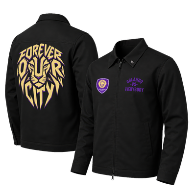 Orlando City SC Paper Planes Unisex Full-Zip Work Jacket - Black