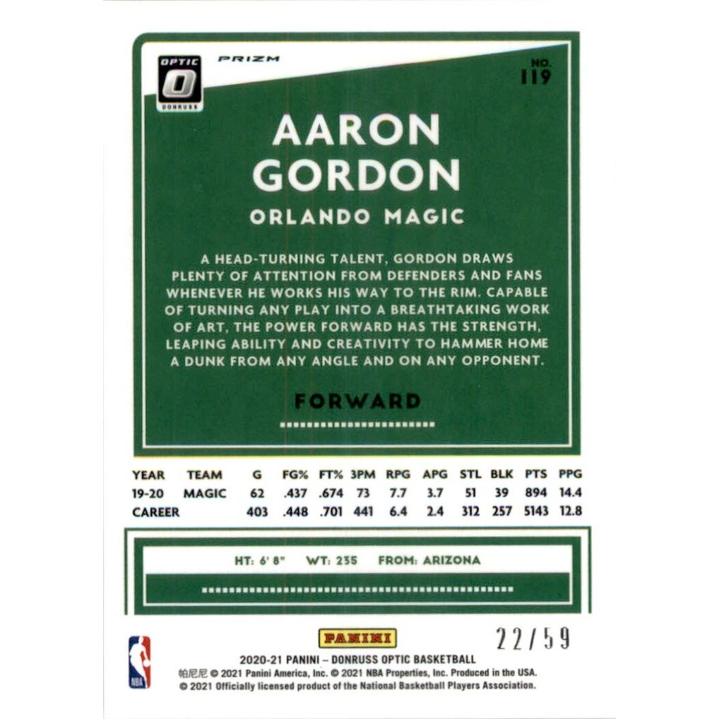 2020-21 Donruss Optic Blue #119 Aaron Gordon