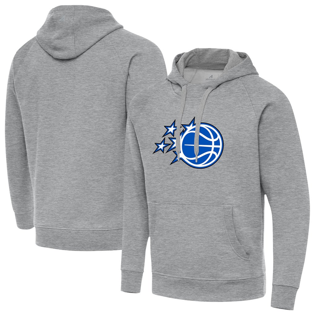 Orlando Magic Antigua New Logo Victory Pullover Hoodie - Heather Gray