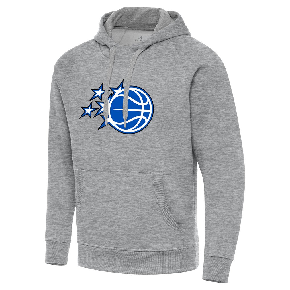 Orlando Magic Antigua New Logo Victory Pullover Hoodie - Heather Gray