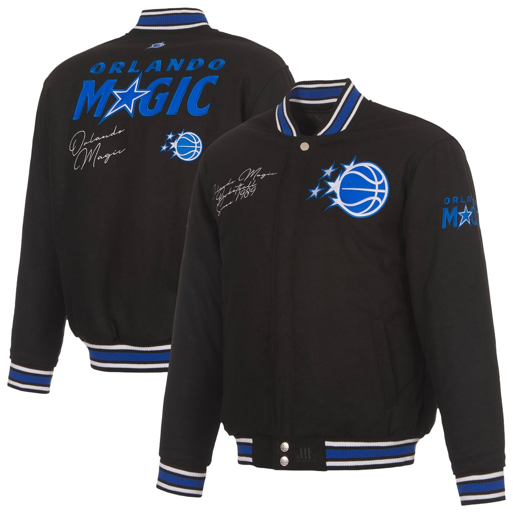Orlando Magic JH Design Reversible Wool Full-Snap Jacket - Black
