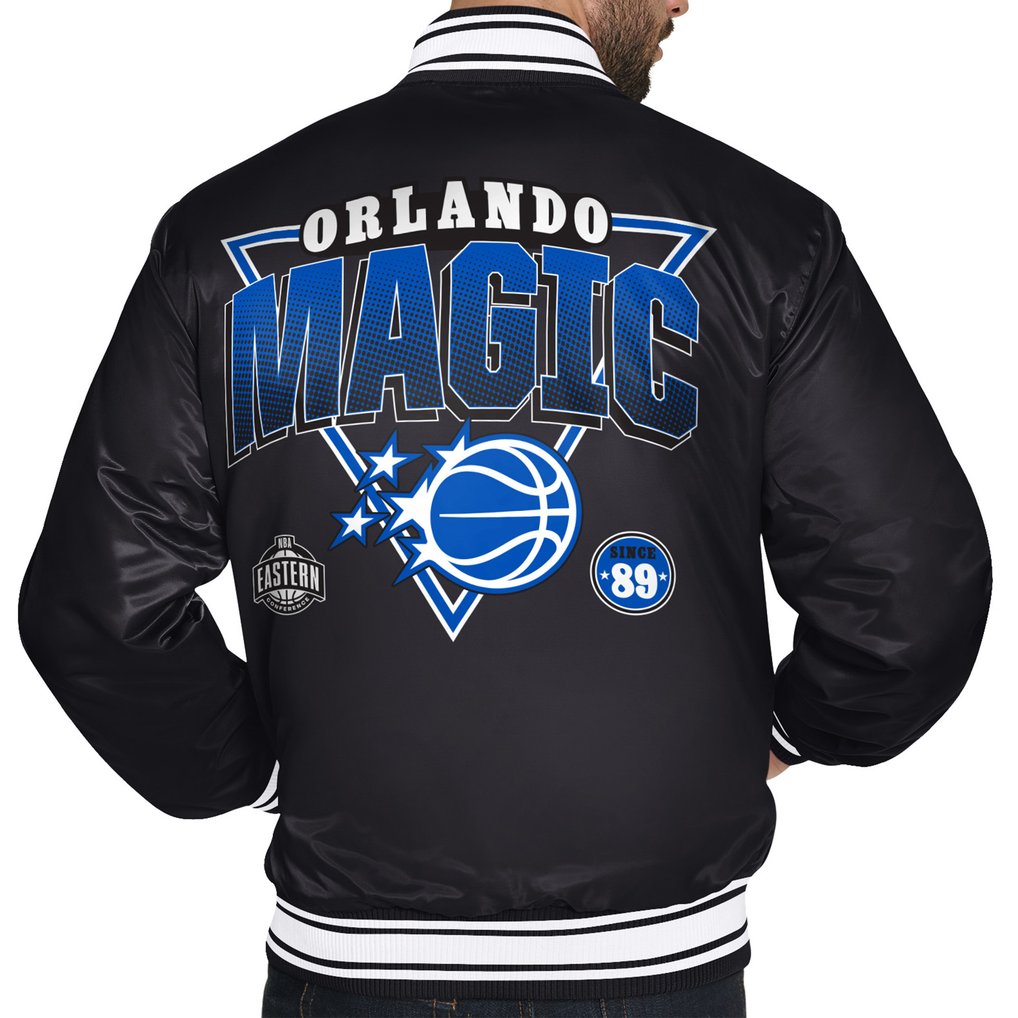  Orlando Magic Starter Triangle Full-Snap Varsity Jacket - Black