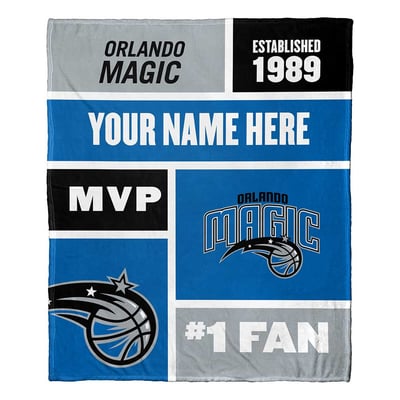 Orlando Magic The Northwest Group 50'' x 60'' Colorblock Personalized Silk Touch Throw