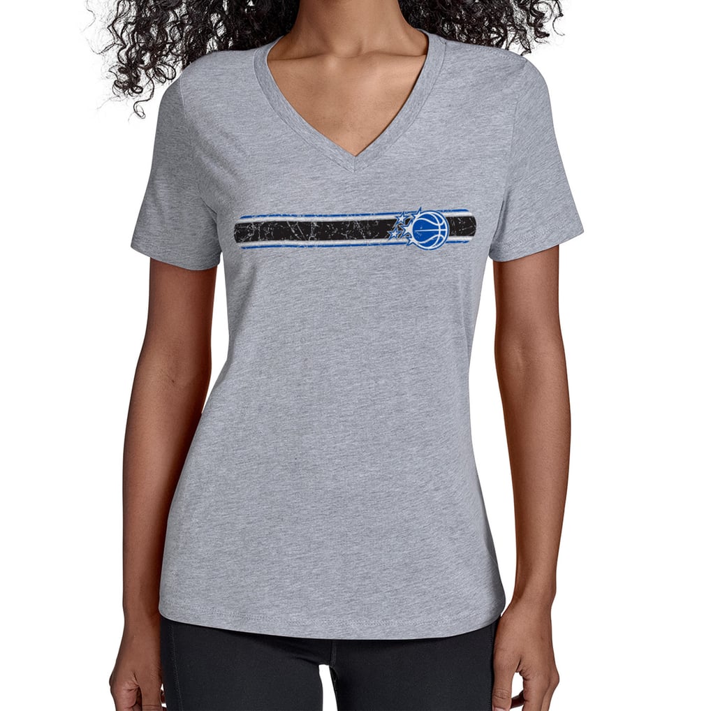 Orlando Magic Starter Women's Team Stripe V-Neck T-Shirt - Gray
