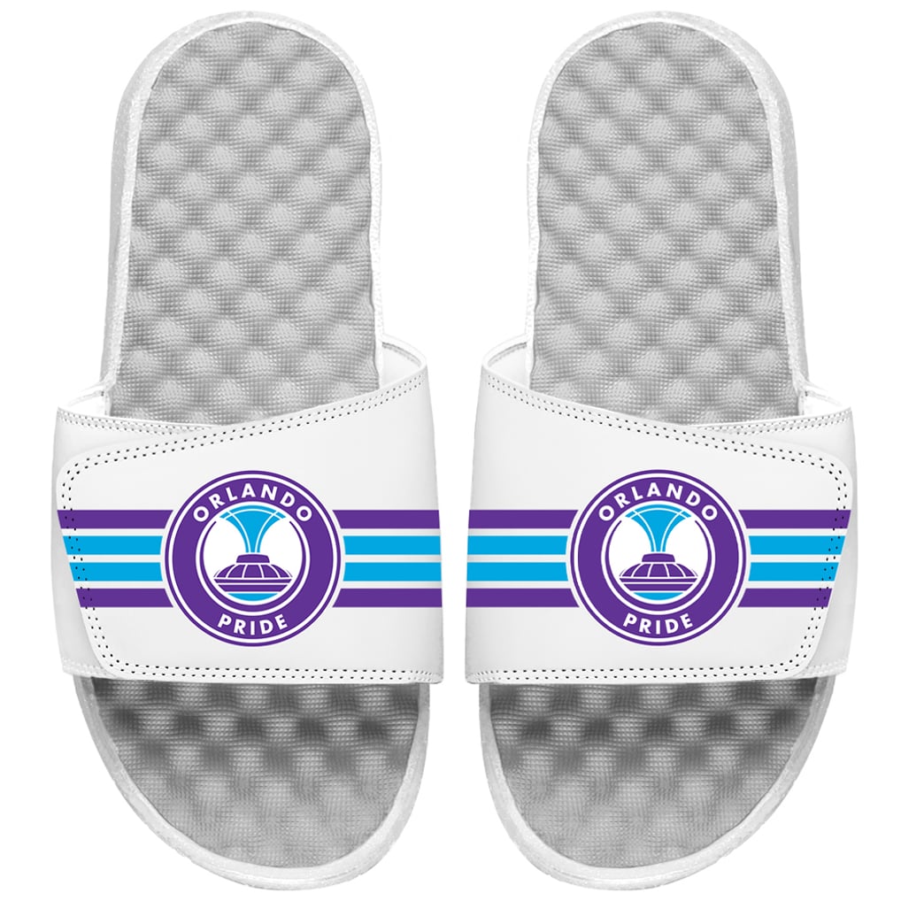Orlando Pride ISlide Stripes Slide Sandals - White