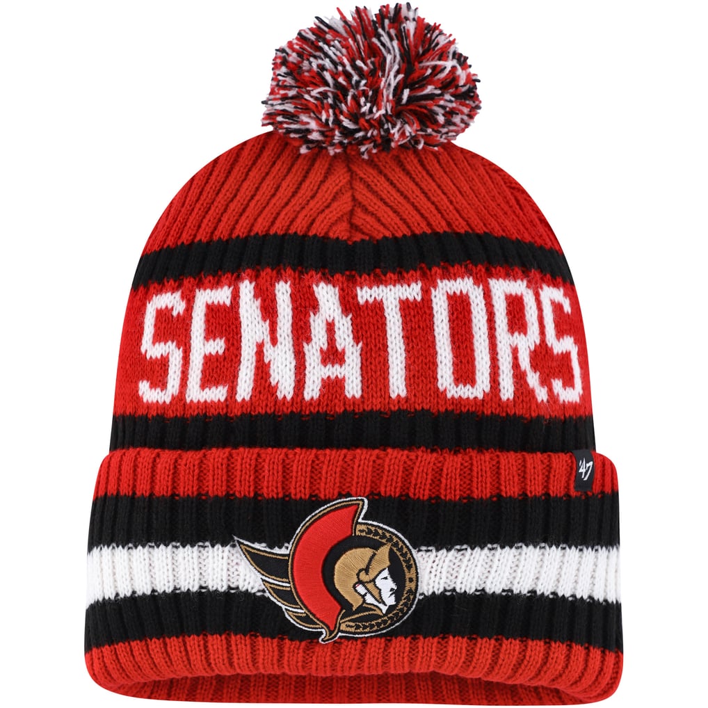 Ottawa Senators '47 Bering Cuffed Knit Hat with Pom - Red/Black
